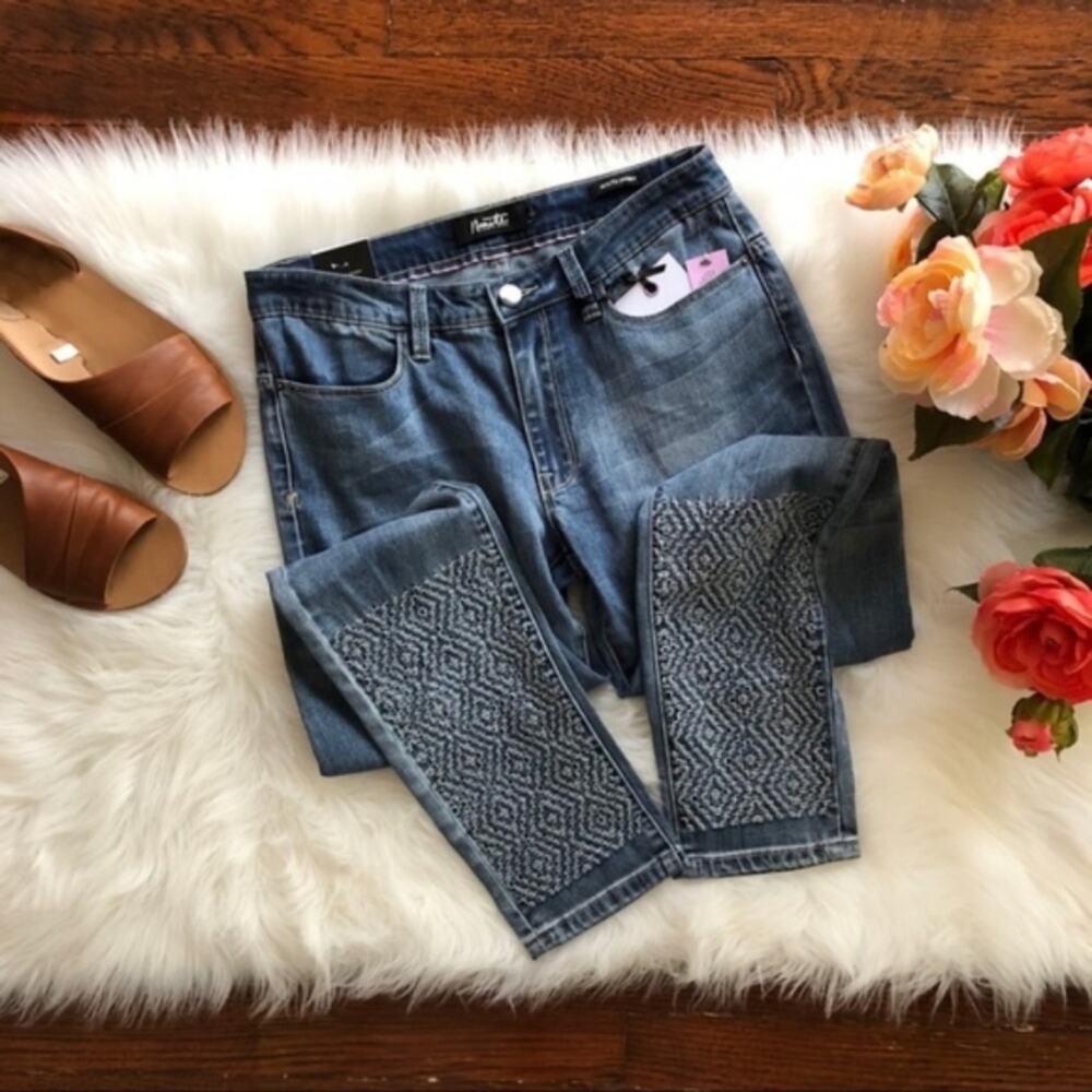 Nanette Lepore Nolita Skinny Embroidered Jeans NWT